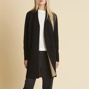 Siben Linnebjerg Merino Wool Blend‎ Open Front Brown Cardigan Size M